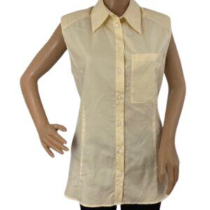 Judith & Charles Sleeveless Button-Up Blouse